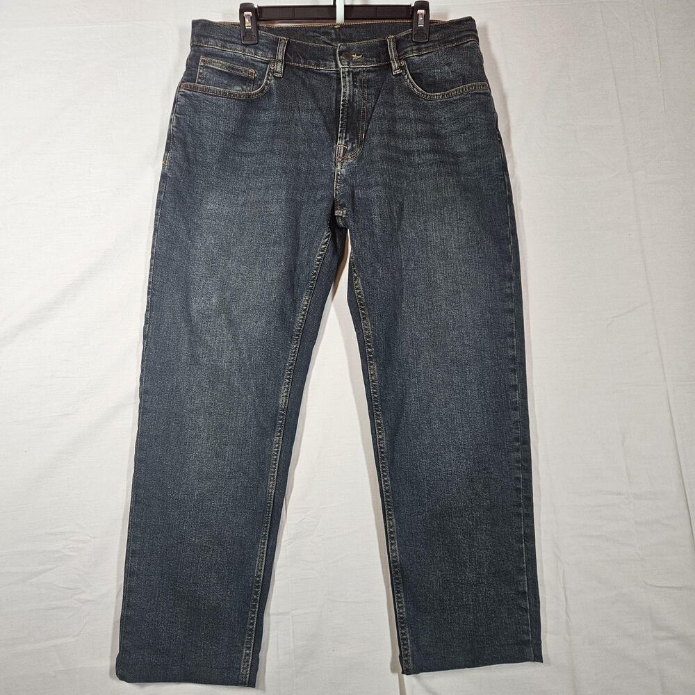 Zara Jeans Mens 34x27 Blue Medium Wash Straight Leg Denim Regular Fit Casual
